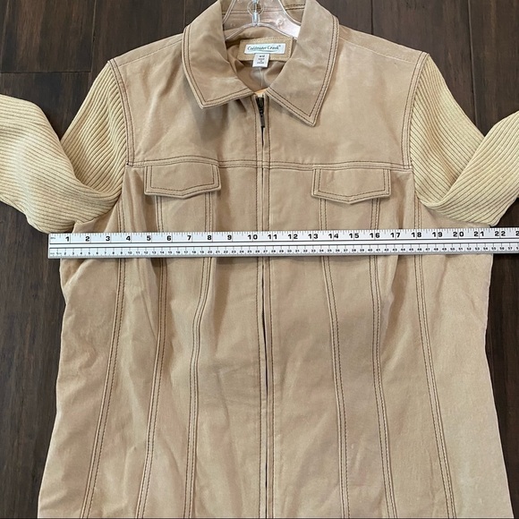 Coldwater Creek Plus Size Beige Western Suede Sweater Jacket Size 18 - Picture 7 of 7